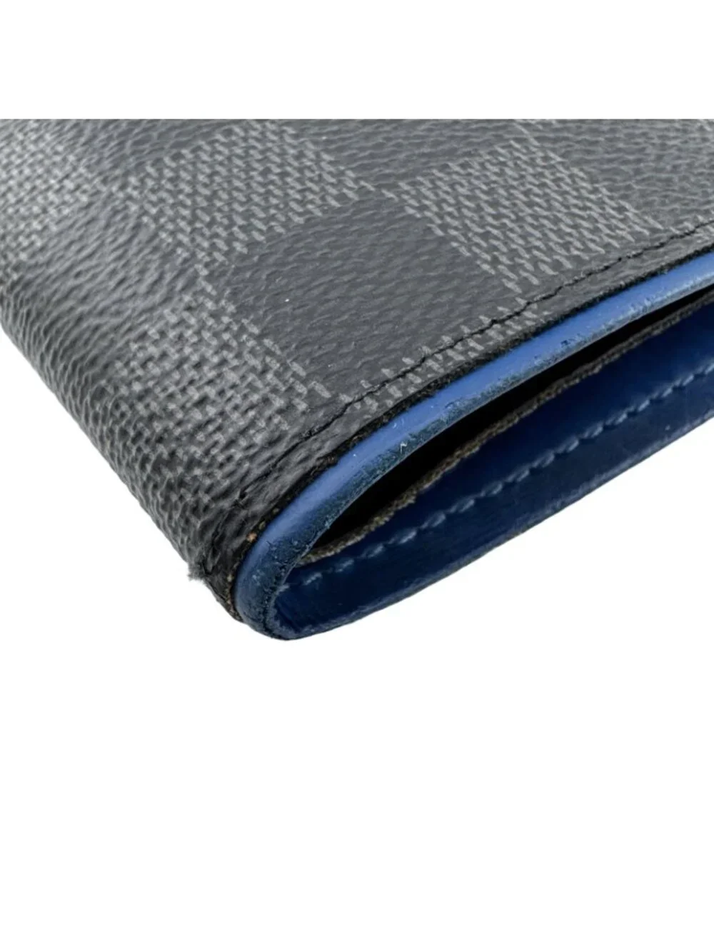 Louis Vuitton Portefeuille Multiple Damier Graphite Bifold Wallet Black Leather